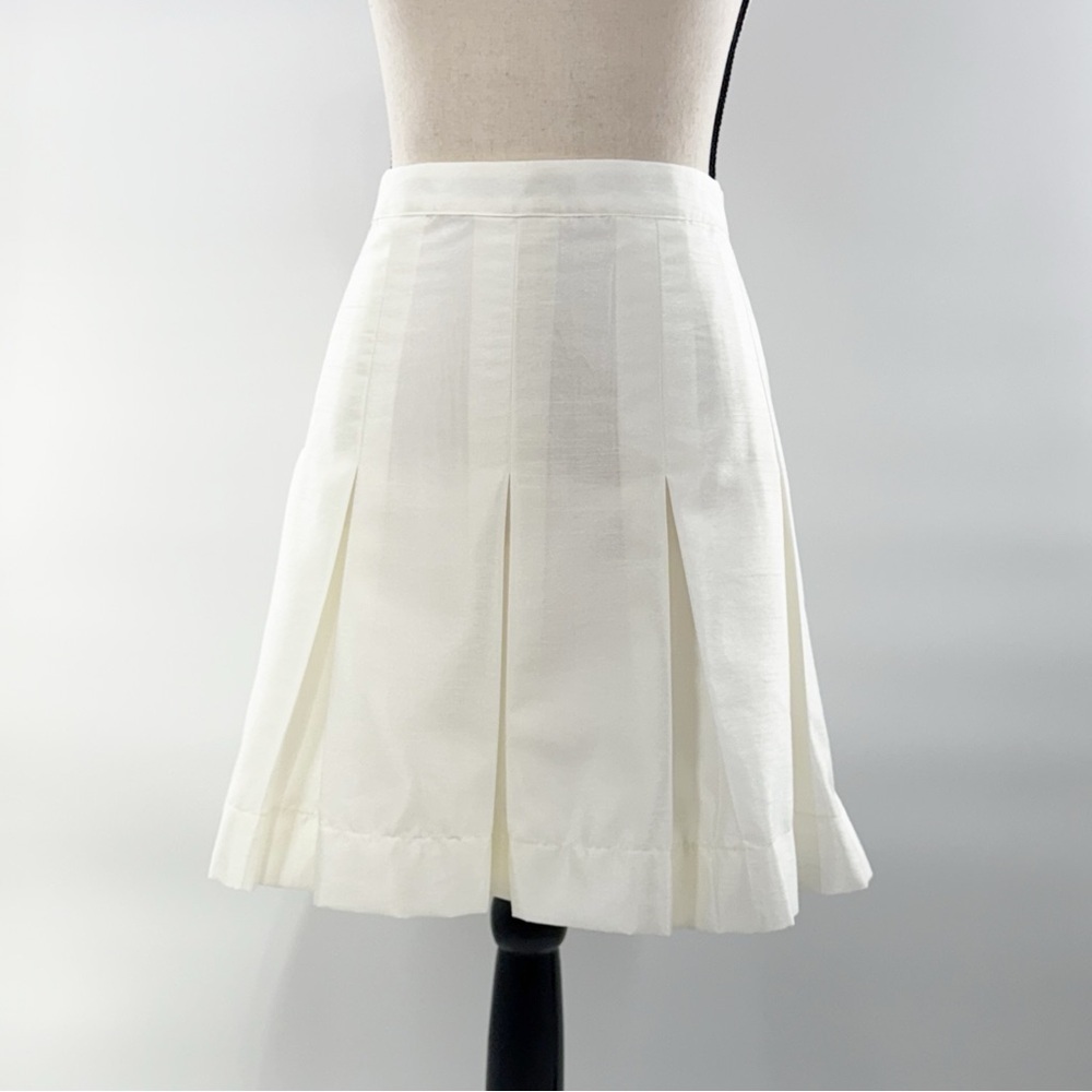 Maeve White Pleated Skirt Size 10 NWT Anthropologie - Picture 8 of 14